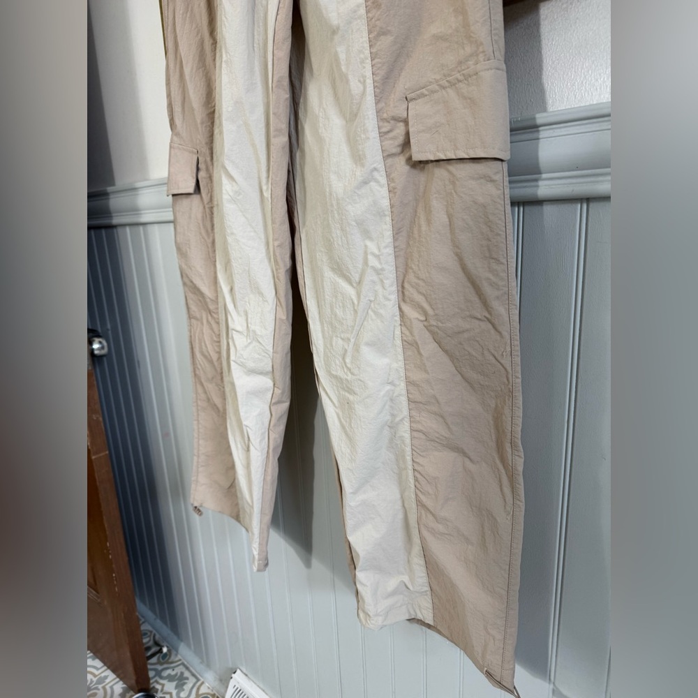 WILO The Label Anthropologie Parachute Wide Leg Cargo Pants Clay NWT Sz S - Picture 5 of 6
